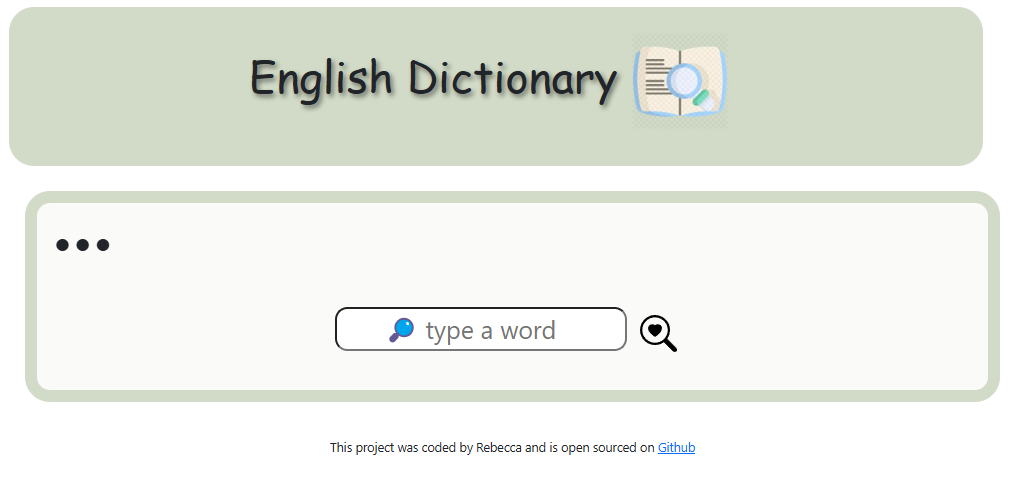 dictionary project preview